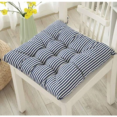 Image of Uministyle Pack of 2 Padded Cushion Chair Seat Pads for Dining Pad Room Garden Kitchen Office Cushions 40x40 cm with ties (straped)