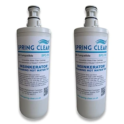 Image of SpringClear SPC 701 Compatible Water Filter Cartridge for Insinkerator F701R Instant Hot Tap F701R, F 701R, 3US AF01, HC 3300, GN 1100, 3M AP3 765S, 70020019835 (2 Pack)