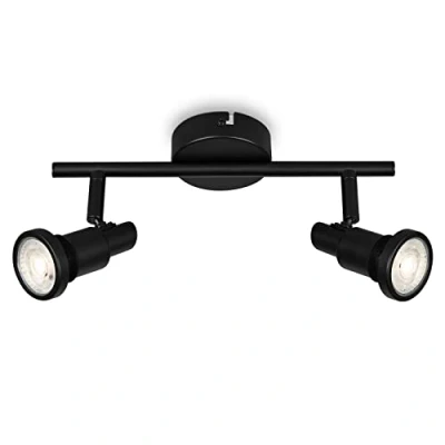 Image of Briloner Flamo LED downlight IP44 2 bulb adjustable black