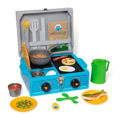 Image of Melissa &amp; Doug Let&#039;s Explore Camp stove play Set Camping for Kids 3+ years Gift Boy or Girl
