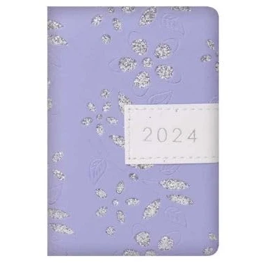 Image of 2024 Diary Pocket Week to View Fashion Glitter Floral Sparkles (Pink)