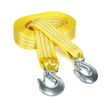Image of NEIKO 51005A Heavy Duty Tow Strap with Hooks, 2 Inches by 20 Feet, Woven Polyester Webbing, and 10,000 Pound Capacity, HD Truck Recovery ATV Strap, Rope for Vehicles