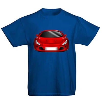 Image of Flip Kids Childrens Racing Car T Shirt Royal Blue Age 9 11