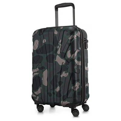 Image of SUITLINE Hand Luggage, Cabin Trolley, Hardshell Suitcase, 100% ABS, 55 cm, 34 liters, Camouflage