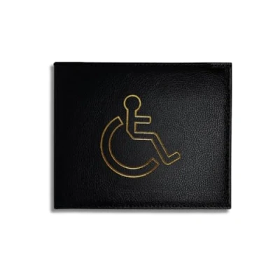 Image of ARCUS PU Leather Disabled Blue Badge Timer Wallet Holder Hologram Safe Disability Discrete Parking Permit Protector (Black)