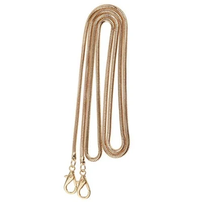 Image of N / A Nigoz Metal Skinny Snake Chain Bag Strap Replacement for Handbag Crossbody Shoulder 120cm Gold Sturdy and Cost Effective Practical