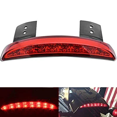Image of NATGIC 1 PCS Motorcycle Brake light Rear Fender Edge Red LED Motorbike Running Tail for Harley Sportster XL 883N 1200N XL1200V XL1200X Shell