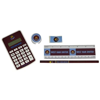 Image of West Ham Big Logo Exam Stationery Set Multi Colour
