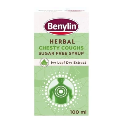 Image of Herbal Chesty Cough Sugar Free Syrup 100ml Relieves Coughs