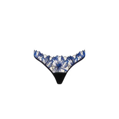 Image of Bluebella Lyandra Thong Thong, Women&#039;s, Size: 10, Egyptian blue/marina blue/black/sheer