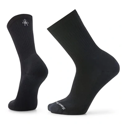 Image of Smartwool Unisex Everyday Solid Rib Crew Socks, Black, M EU