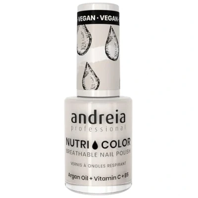 Image of Andreia Professional NutriColor Breathable Nail Polish Vegan and Cruelty Free DIY Art with Long Lasting Gloss Finish Colour NC2 Cream 10.5ml