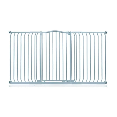 Image of Safetots Extra Tall Curved Top Safety Gate, 170cm 179cm, Matt Grey, 100cm in Height, Pressure Fit Stair Baby Gate for Doors Hallways and Spaces, Barrier, Easy Installation