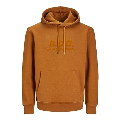 Image of JACK &amp; JONES Men&#039;s Rddaiden Hood Sweat L/S Sn Sweatshirt, Caramel Cafã, S