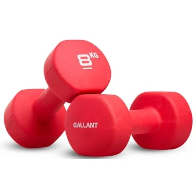 Image of Gallant 8kg Dumbbells Pair Weights Set Women &amp; Men, Neoprene Hand Small Arm For Home Gym Fitness Exercise Weight Training 8 kg x 2