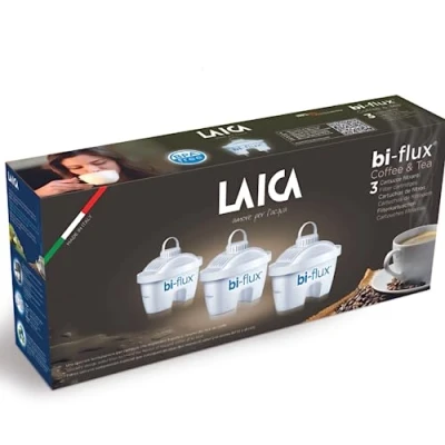 Image of LAICA bi Flux Coffee &amp; Tea Water Filter Specially Formulated to Reduces Limescale Preserves Mineral Salts Essential for The Body, Enhances Taste of Hot Drinks 3 x 150L Made in Italy