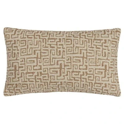 Image of Hoem Höem Thalia Woven Jacquard Filled Cushion Beige One Size