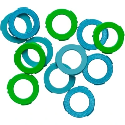 Image of Magura, Ma2015 Brake Caliper Covers Kit 4 Piston (Neon Green, Cyan, Mint Green) (Pack = 12 Pieces), Multicolour U Cover, Unisex Adult.