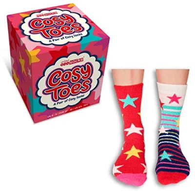 Image of United Oddsocks Cosy Toes Socks One Pair Star for Ladies UK 4 8