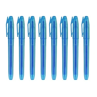 Image of eBuyGB Slim Fluorescent Highlighter Pen, Blue (Pack of 10)