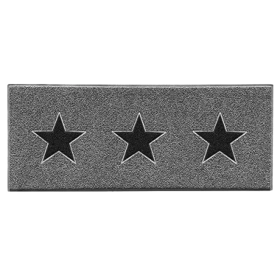 Image of Nicoman Triple Stars Door Mat｜Entrance Barrier Dirt Trapper Floor Mat｜Patio Garden Conservatory Doormat｜Indoor Outdoor Matt｜Grey with 3x Black Stars, Runner 150x60cm/5x2ft