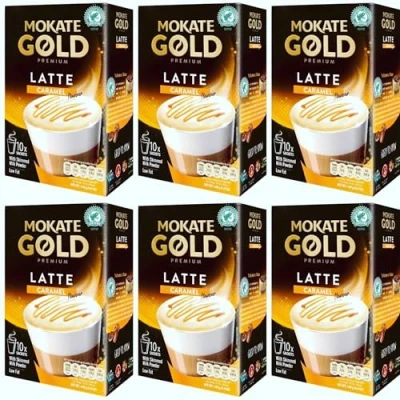 Image of Mokate Gold Premium Latte Caramel Flavour with in Powder *6x10x sachets*
