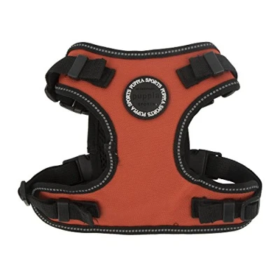 Image of Puppia PLRA HF9323 OR L Orange Trek Safety Harness F Pet Vest Harnesses, LARGE
