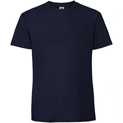 Image of Fruit of the Loom Mens Ringspun Premium Tshirt (XL UK) (Deep Navy)