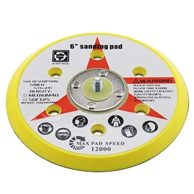 Image of YINETTECH 6 Inch Hook and Loop Sander Backing Pad 150mm M8 Holes Polishing Backer Plate Random Orbital Waxing Buffing Electric Grinder Tool