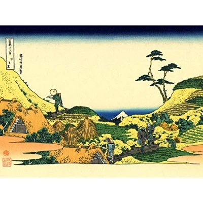 Image of Artery8 Hokusai 36 Views Fuji Shimomeguro Woodblock Japan Large Wall Art Poster Print Thick Paper 18X24 Inch
