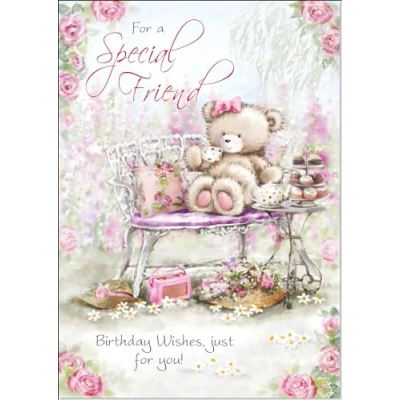 Image of doodlecards Special Friend Birthday Card Medium Size with Plain Envelope