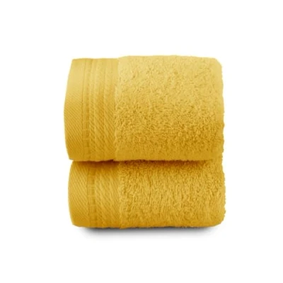 Image of Top Towel Premium Large Bath Towels 2 Face or Bidet 30x50cm 100% Cotton 600g Lemon