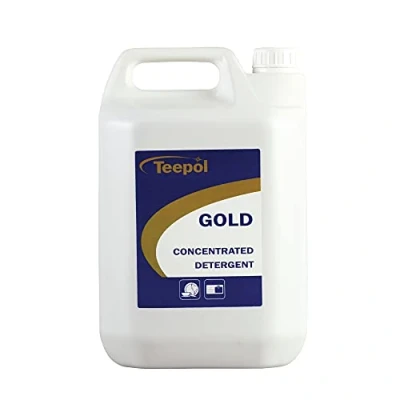 Image of Teepol Gold Concentrated Detergent Dishwashing Liquid 5L Dish Soap &amp; Floor Cleaner, Multi Surface Cleaner for Oil, Dirt, Grease Removal PH Neutral Washing Up Home Business