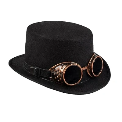 Image of Boland 54500 Steampunk Hat with Goggles Black