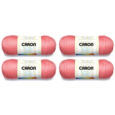 Image of Caron Simply Soft Pack of 4 Balls 170g Each Ball Strawberry