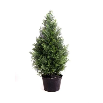 Image of Best Artificial Potted Cedar Pine Cypress Conifer Tree (2ft)