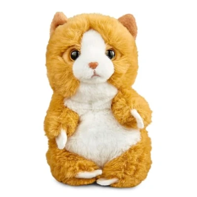 Image of Living Nature Baby Ginger Kitten Stuffed Animal Plush Toy Fluffy And Cuddly Cat Soft Gift for Newborns Babies Naturli Eco Friendly, Orange