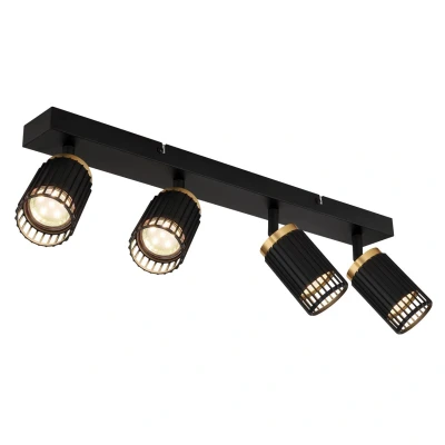 Image of Korben Ceiling Spotlight Bar Matt Black 4x GU10