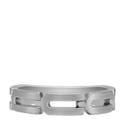 Image of Fossil Men&#039;s Heritage D Link Chain Stainless Steel Band Ring, JF046930408