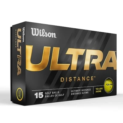Image of Wilson Staff Golf Balls, Ultra Distance, Two Piece Ball, 15 Yellow