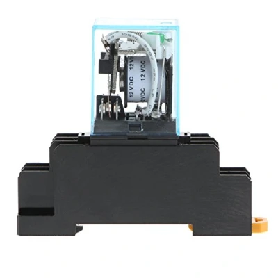 Image of fivekim Ly2Nj Intermediate Relay My4N J Ac 220V Dc 12V 10A 8 Pin With Base