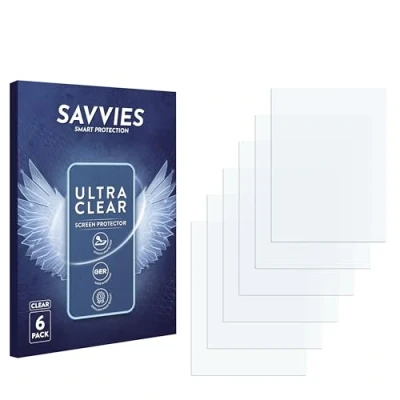 Image of Savvies 6 Pack Screen Protector compatible with PocketBook Touch Lux 4 Protection Film Clear