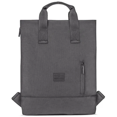 Image of Johnny Urban Backpack Women &amp; Men Dark Grey Ivy Tote Bag 2 in 1 With Laptop Compartment For Uni, Work, Office 8L Sustainable Water Repellent