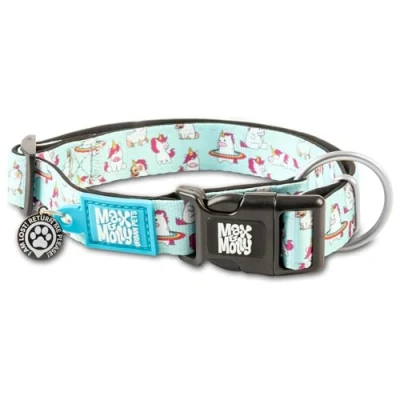 Image of Max &amp; Molly Dog Puppy Collar with Power Buckle, Fun Style for Small, Medium, Large Dogs Puppies, Waterproof, Comfortable, Adjustable, Includes Gotcha QR Code Pet ID