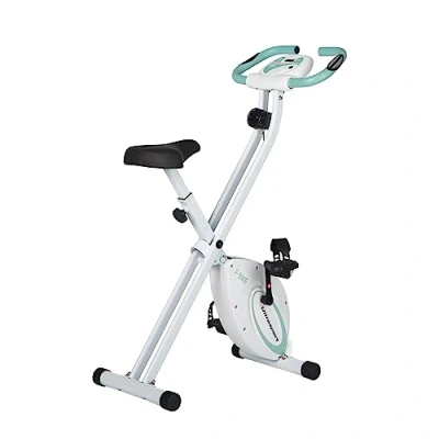 Image of Ultrasport F Bike Folding Exercise 286 lbs Capacity, Extra Silent with Relax Foam Seat I Bikes for Home Use, Foldable, Indoor (mint)