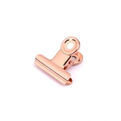 Image of Coideal Small Bulldog Paper Clips, 22mm Mini Binder Clips Tiny Metal Clamps for Bags Tags, Picture Photo, Office (Rose Gold)