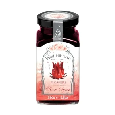 Image of Wild Hibiscus Flower in Rose Syrup, 1 Pack (1 x 350 g