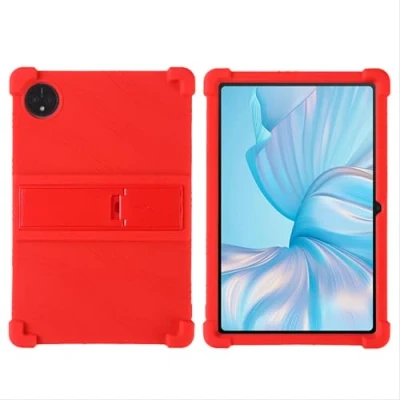 Image of GIOPUEY case for Blackview TAB 80 With Stand Soft TPU silicone protective Cover Airbag Drop Protection Red