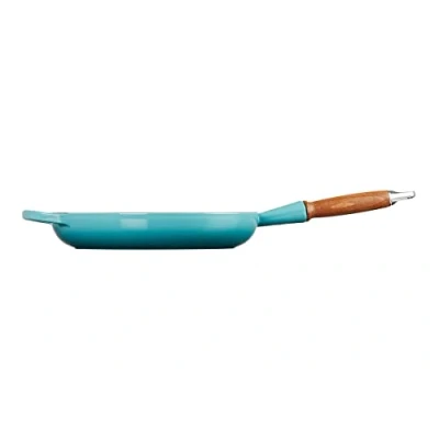 Image of Le Creuset Signature Teal Cast Iron 28cm Frying Pan