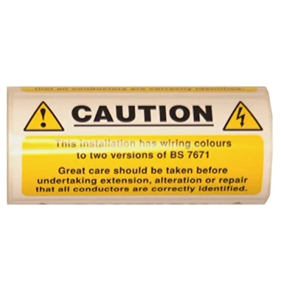 Image of Warning Signs MIXED CABLE NOTICE S/A VINYL 100 ON A ROLL